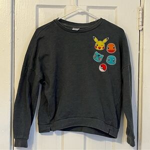 Pokémon Patches Gray Sweatshirt Medium